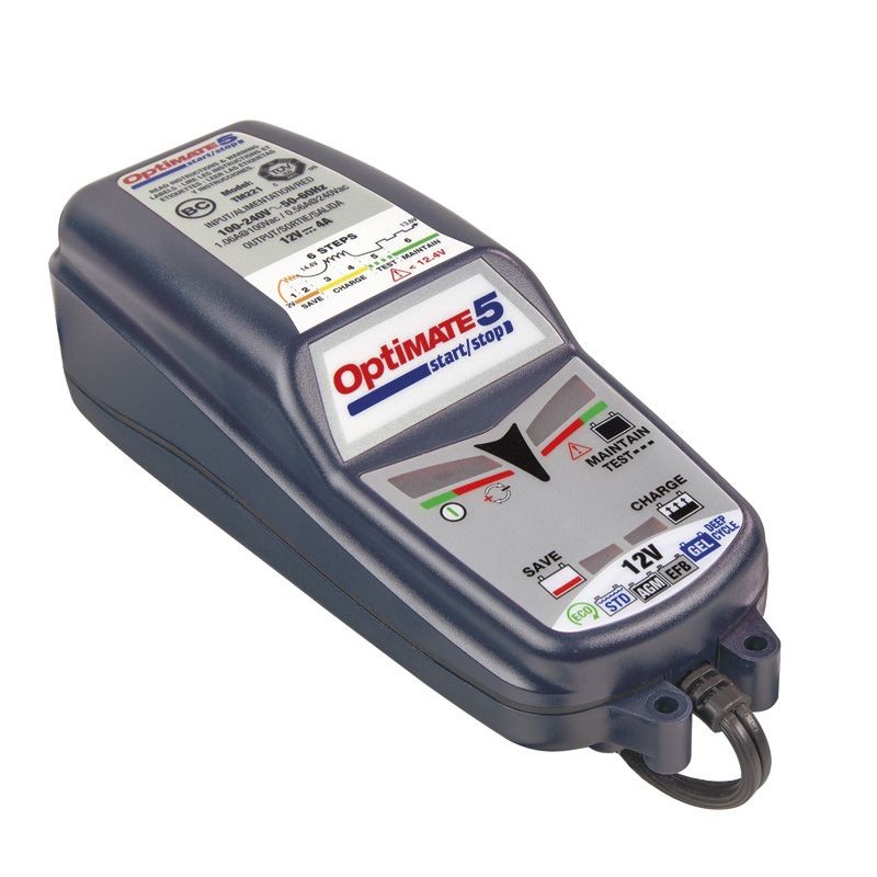 Optimate 5 Chargeur-testeur-mainteneur avec récupération de batterie 12 V 4 A en 6 étapes