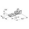 Cosse male plate 6,3mm non isolée